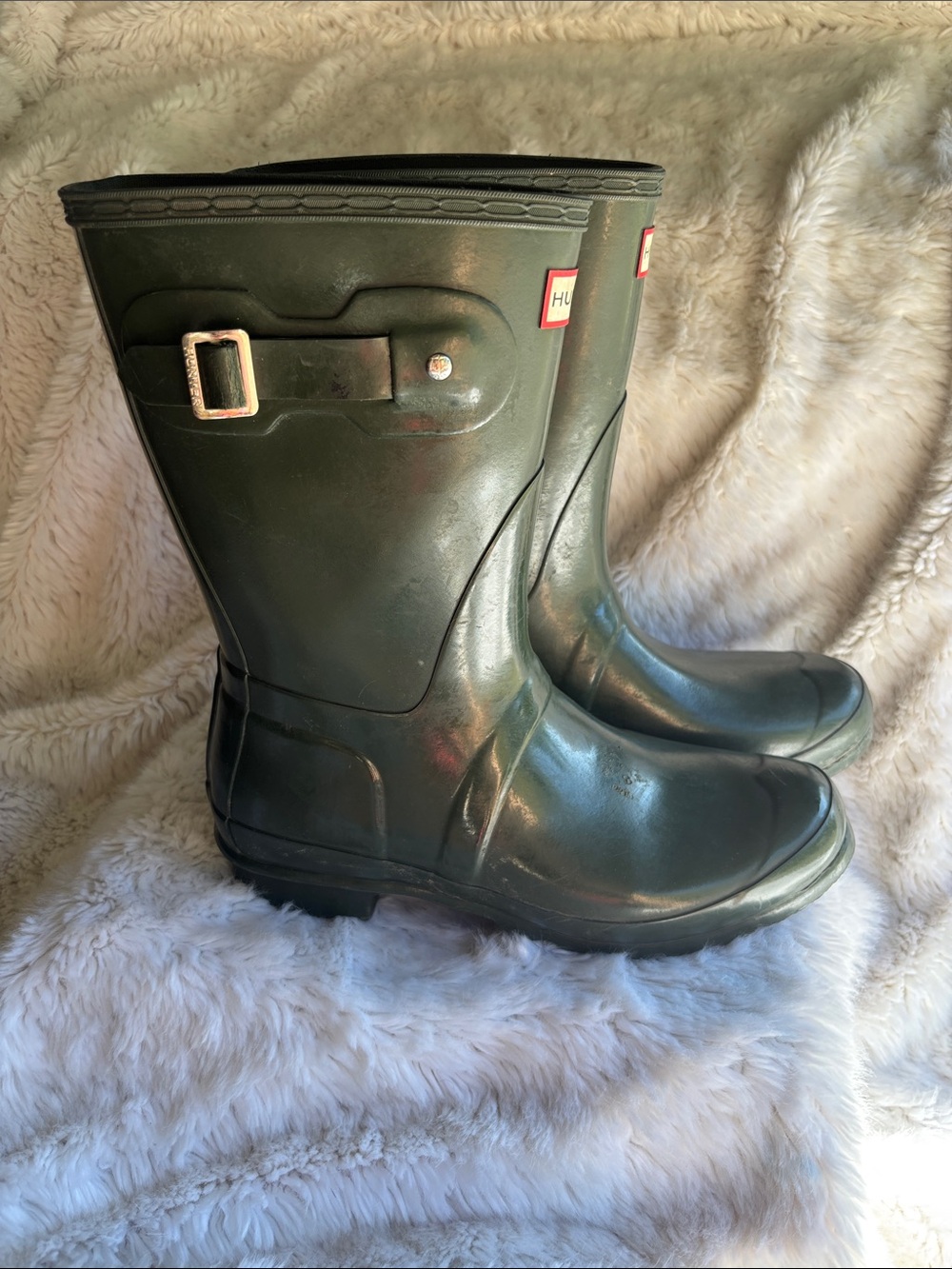 Green Shortie Women’s Hunter Rain Boots - Picture 2 of 7